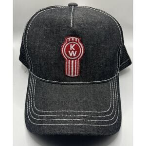 BRAND NEW Genuine Kenworth Trucks Black Snapback Mesh Trucker Cap Hat. PACCAR